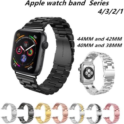 Stainless Steel Luxury Watch Band For Iwatch Series 44/42/40/38mm Classic Bracelet Strap Wrist Strap For Apple Watch 4/3/2/1