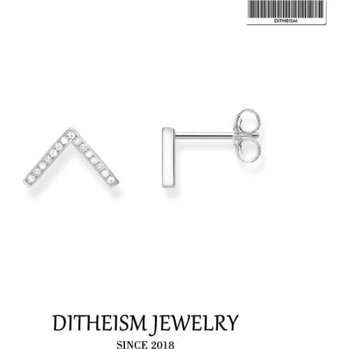 V Sharp Stud Earrings, 2020 New Fashion Jewelry Trendy 925 Sterling Silver Small Gift For Women Men Lover