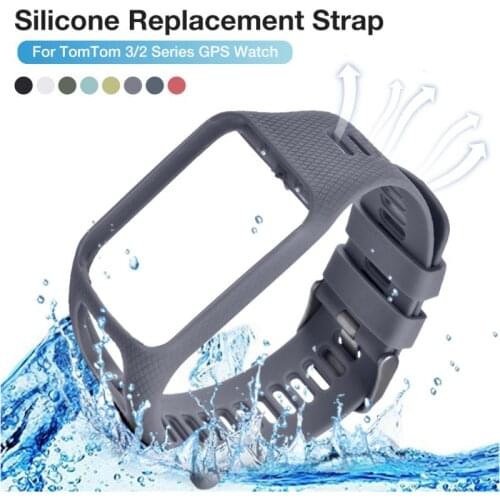 High Quality Silicone Replacement Wrist Watch Band Strap For TomTom Runner 2 3 Spark 3 GPS Sport Watch For Tom Tom 2 3 Series