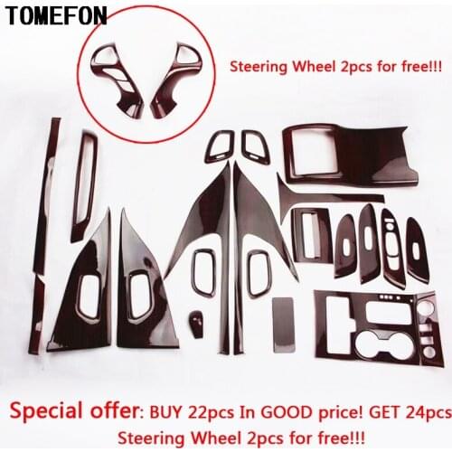 TOMEFON For Nissan Murano 2015 2016 2017 ABS Wood Paint Inner Gear Middle AC Navi Door Handle Window Switch Interior Styling