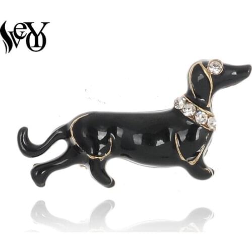 VEYO Black Puppy Brooch Cute Animal Pin Gift Fashion Jewelry pin Backpack Badge
