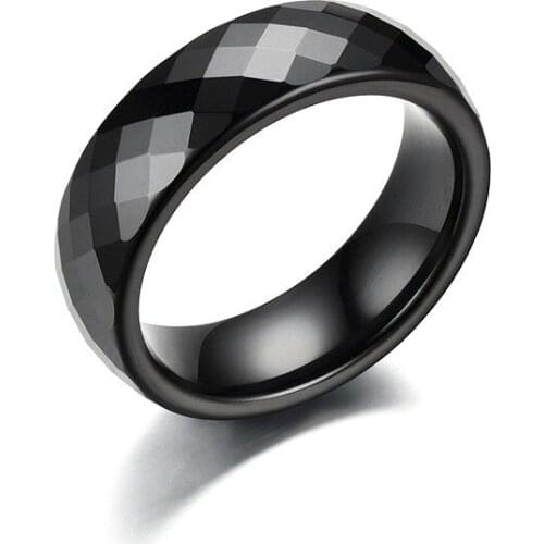 2021 New Fashion Ceramic Ring for Women Fashion Rhombus Multifaceted Ring Trendy Jewelry Wholesale Lovers Accessories Engraved