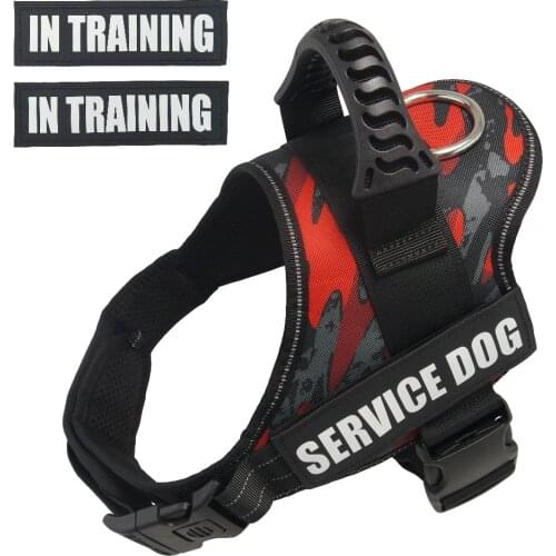 Service Dog Vest Harness-Reflective Vest wih Comfortable Handle for Small Medium Large Dogs, Adjustable Dog Harness