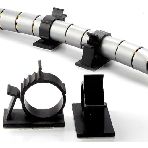 10pcs self adhesive wire clips plastic cable clamp Car Charging Power Cord Management organizer Adjustable pipe fixed holder