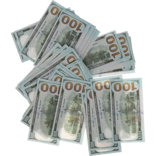 100pieces/set Creative Mini 100 Dollars Miniature Banknotes Children Toys Gifts 1:12 Dollhouse Miniature Doll House Accessories