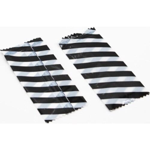 200pcs/lot Nougat Candy Wrapper Black And White Stripes Homemade Wed plastic Candy Wrapper Package Lot Wedding Decor Suger Bag