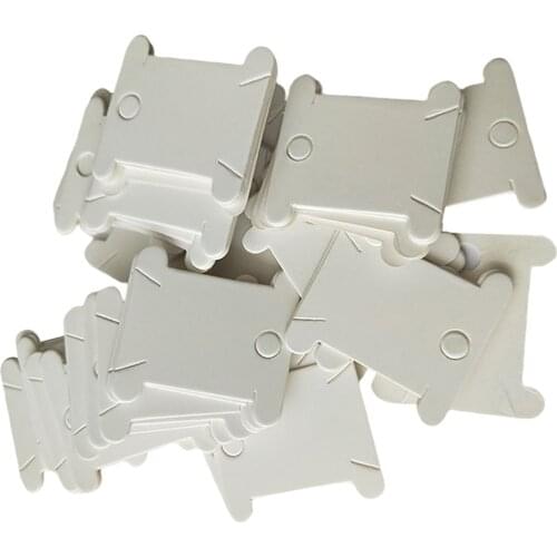 200 Pieces Cardboard Floss Bobbins for Cross Stitch Embroidery Cotton Thread Craft DIY Sewing Storage String Organizer, White