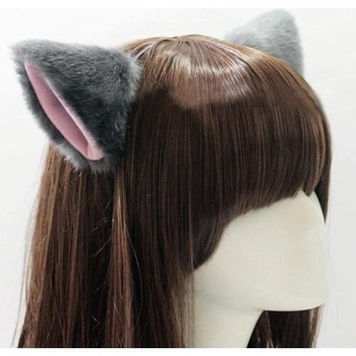 Beautiful Masquerade Halloween Cat Ear Anime Party Costume Bow Tie Bell Headwear Headband Anime
