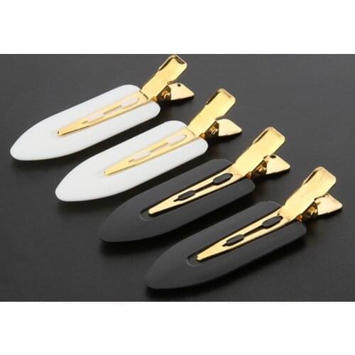 4pcs New No Bend Seamless Hair Clips Alloy Leaf Shape Side Bangs Fix Fringe Barrette Women Girls Makeup Styling Hairpins