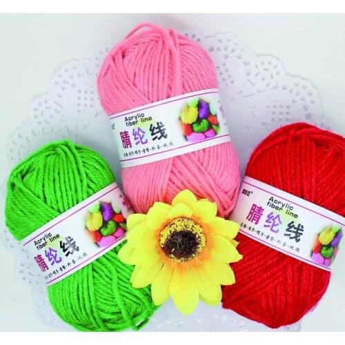 5pcs Acrylic Wool Thick Doll Cushion Cotton Slipper Line Handmade DIY Weaving Wholesale Acrylic Yarn Cotton Yarn
