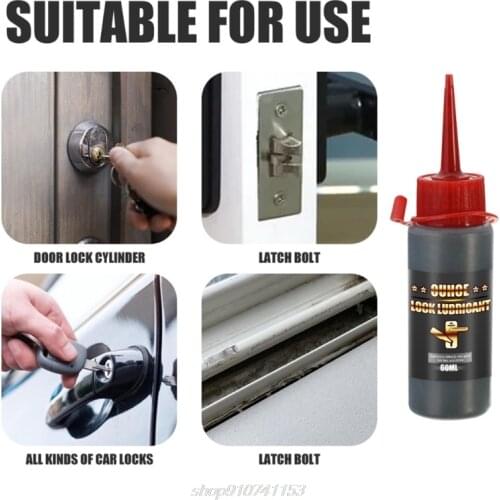 60ml Lock Lubricant Graphite Powder Interior Door Lock Maintenance Graphite Powder For Latches Hinges Sliding A14 21 Dropship