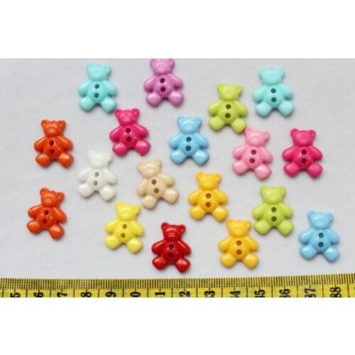 800 pcs Rainbow Bear Colorful Children Plastic Sewing Sew On Buttons Set 20mm free shipping