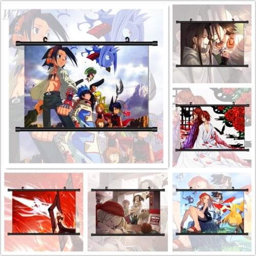 Shaman King Asakura Yoh Hao Kyouyama Anna Canvas Painting Anime Posters Wall Decor Wall Posters Wall Art Picture Home Decor