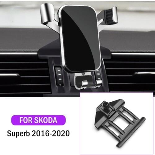 Car Mobile Phone Holder For Skoda Superb 3 2016 2017 2018 2019 2020 Air Vent Mounts GPS Stand Navigation Bracket Car Accessories
