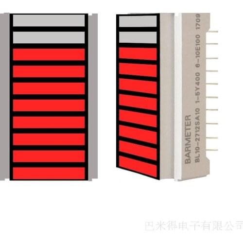 BL10-2712S 10 segment 27mm long red LED light column display device