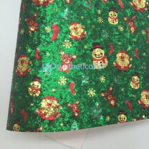 1PC 21X29CM Glitter Fabric, Gold Snowmen Glitter Leather Sheets For Making Bows LEOsyntheticoDIY T499A