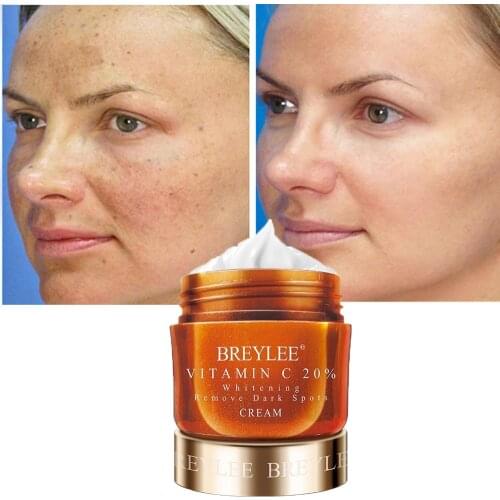 BREYLEE Vitamin C Whitening Face Cream Repair Fade Freckles Remove Dark Spots Melanin Remover Brightening Facial Cream Skin Care