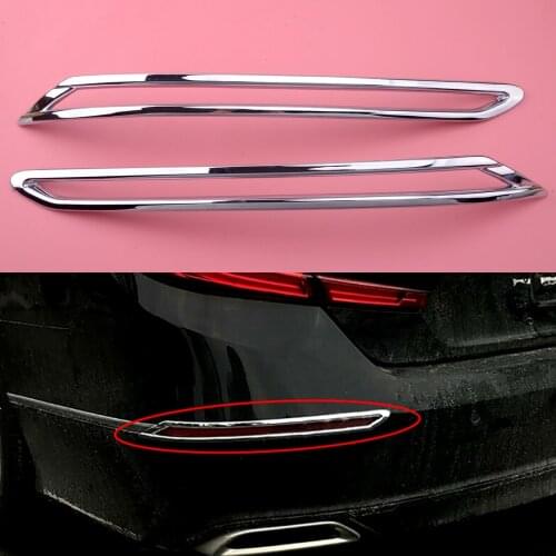CITALL 1Pair Chrome Rear Fog Light Lamp Cover Trim ABS Fit for Honda Accord 2018 2019 2020 Car Styling