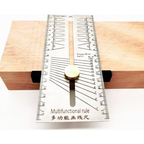 Woodworking Scribe Marking Line Gauge T-Type Ruler Square Miter 90 Degree Gauge Measuring Gauging Carpenter DIY Tools