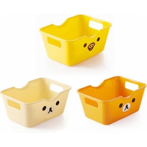 Hot Sale 1pcs Cartoon Plastic Cosmetics Storage Box Hollow Drawer Desk Storage Rack Desktop Skin Care Storage Box