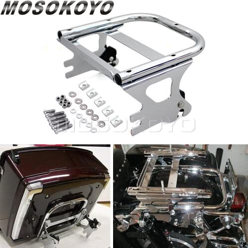For Harley Touring Road King Street Electra Road Glide FLHR FLHT FLHX FLTR Detachable Tour Pak 2-UP Luggage Rack 97-08