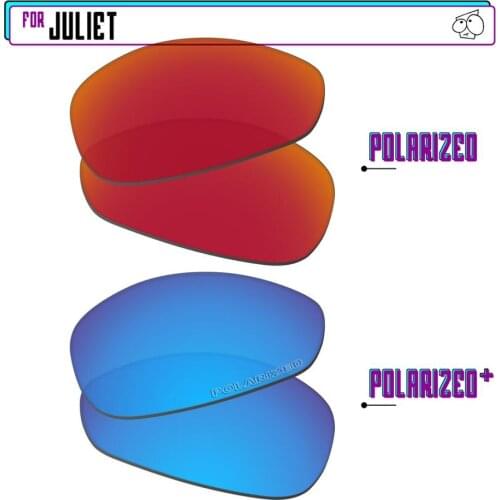 EZReplace Polarized Replacement Lenses for - Oakley Juliet Sunglasses - Blue P Plus-Red P