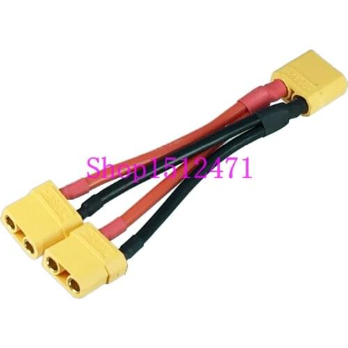 XT90 Parallel Battery Y Splitter Cable 1 male to 2 female for Lipo Battery