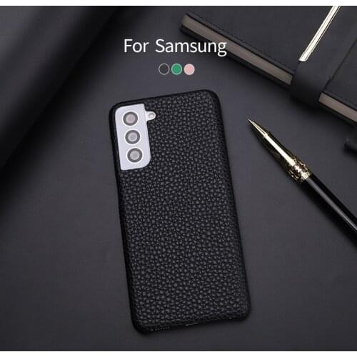 Classical Simple Solid Color Luxury Leather Phone Case For Samsung Galaxy S8 S9 S10 S21 A50 A70 A7 2018 Shockproof Shell Cover