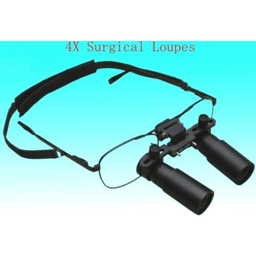 4X Medical Binocular Loupes 4 Times Kepler Dental Surgical Loupe Jewelry Machine Identification Glasses Magnifier With Box
