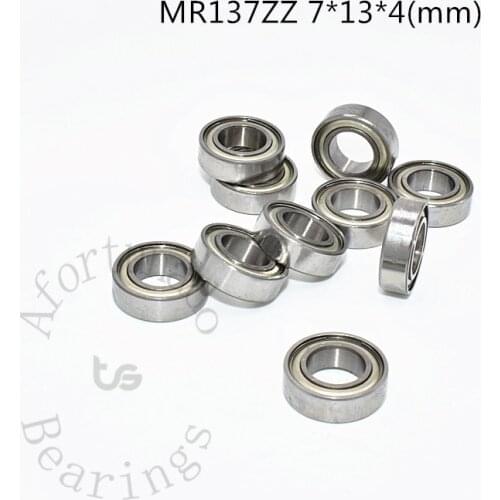 MR137ZZ 7*13*4(mm) 10pieces bearing metal sealed free shipping ABEC-5 chrome steel miniature bearings hardware Transmission Part