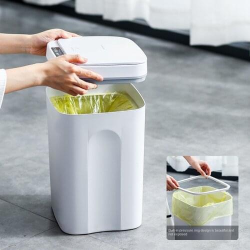 Rubbish Bin,Household USB Charging Smart Trash Can,Automatic Induction Dustbin with Lid,Home Intelligent Garbage for Kitchen