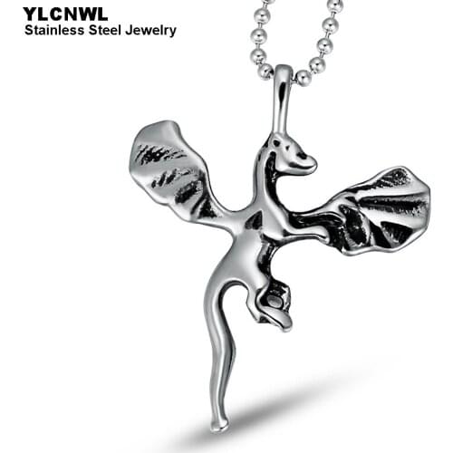 Guarantee Stainless Steel Mens Pendants Necklaces Dragon Design Male Biker Punk Jewelry With Chains Anniversary Gift