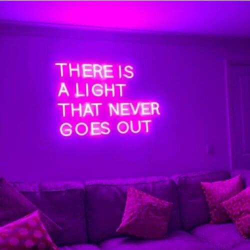 Custom THIS IS A LIGHT THAT NEVER GOES OUT Led Neon Sign Light Wall Hanging Gift Decor for Home Room Bedroom Shop Bar Decoration