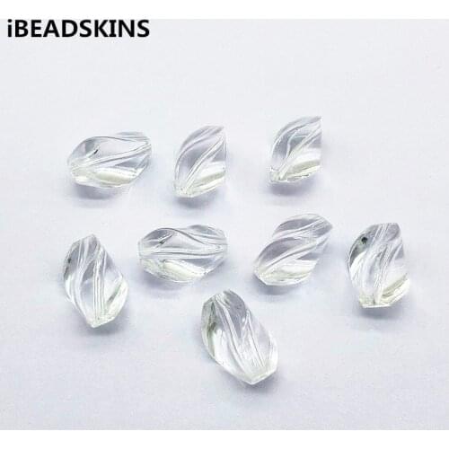 New arrival! 21x14mm 200pcs clear Twist beads for Earrings parts,Jewelry Accessories,hand Made Jewelry DIY