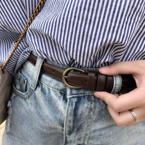 Brand New Antique Luxury Leather Ladies Pin Buckle Belt Fashion All-match Dress Belt Chain Belt Luxury Cowboy Jeans
