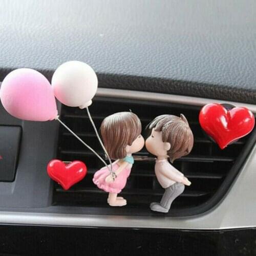 Lovely Couple Car Air Vent Freshener Perfume Clip Air Conditioning Perfume Clip Aromas Diffuser Figurine Miniatures Car Decor