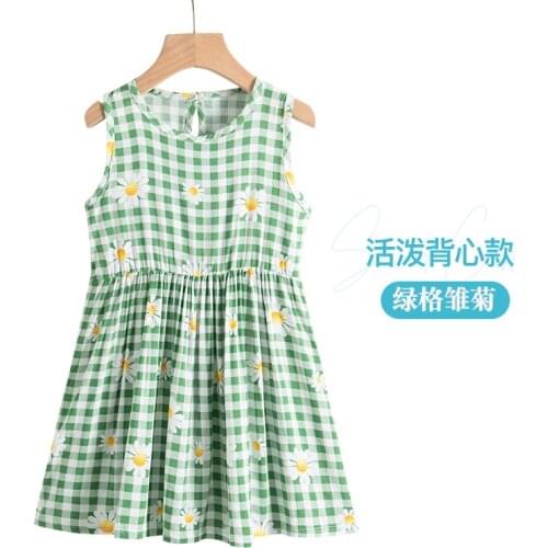 Baby Girls Dresses Summer Dresses Kids Sleeveless Cute Cotton Dot Print O-neck A-line Dress Summer Princess Dresses for Girls