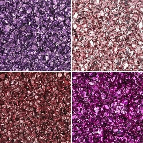 Mixed Color Chameleon Nail Gravel Glitter Small Irregular Glass Plating Beads For Nail Art 3D Decoration Stone In DIY Tips