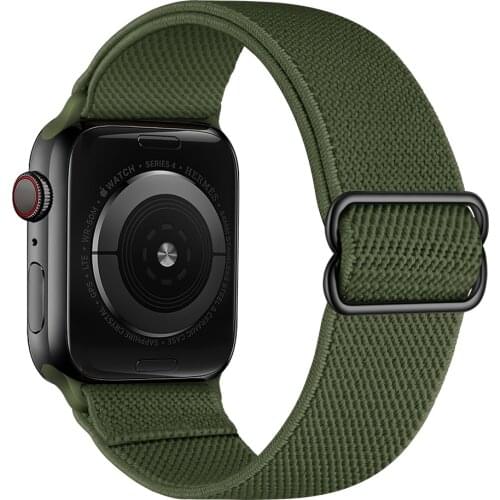 BEAFIRY For Apple Watch Band 44mm 40mm 42mm 38mm Nylon Smartwatch Straps for iwatch Series 4 5 SE 6 Watchband Belt Blue Black