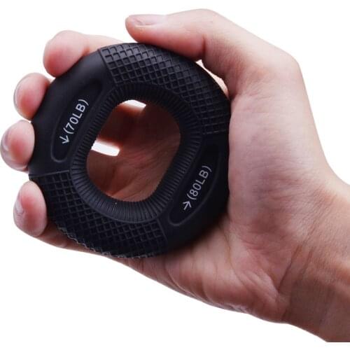 Silicone Adjustable Hand Grip 20-80LB Gripping Ring Finger Forearm Trainer Carpal Expander Muscle Workout Exercise Gym Fitness