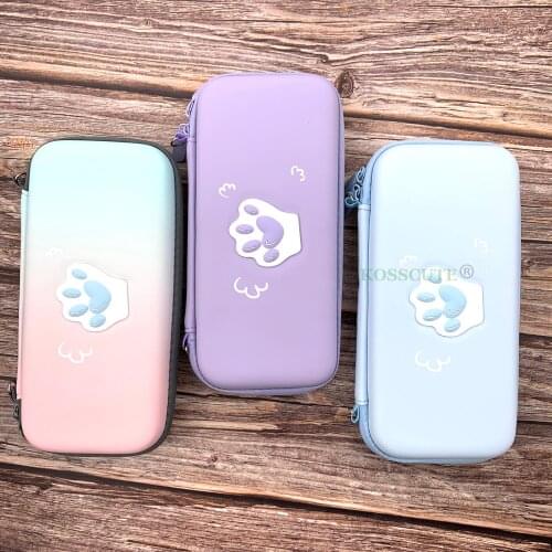 Cute Cat Paw Bag for Nintendo Switch Console Accessories Carrying Storage Case + Joycon Caps for Nintend Nintendoswitch Lite