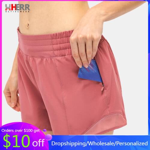 Loose Sport Shorts for Women Mesh Yoga Pants With Pocket Female Gym Running Workout Shorts for Fitness Breathable Sport Pants