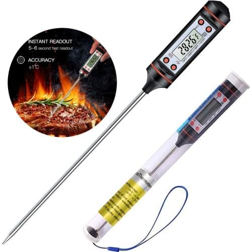 Meat Thermometer Digital Cooking Food Kitchen BBQ Probe Water Milk Oil Liquid Oven Digital Temperaure Sensor Meter Thermocouple