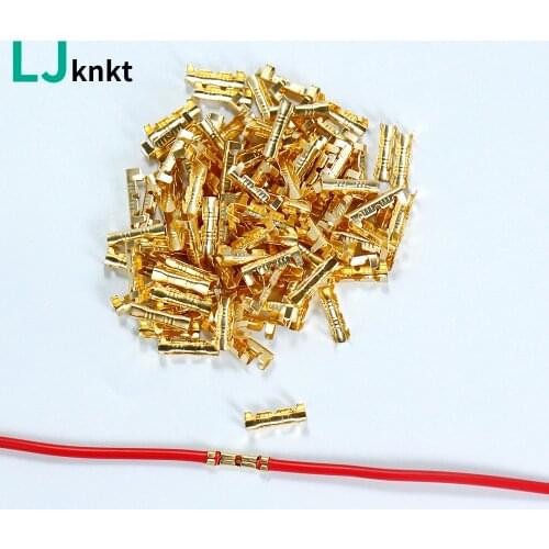 0.5 to 1.5 u-shaped terminal tab cold inserts Electrical quick crimping terminal line connector Brass