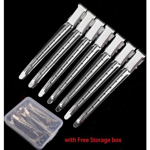 10pcs/lot Good Stainless steel hairdressing duck mouth Hair clip positioning hair pins professional hairstyling tools hairclips