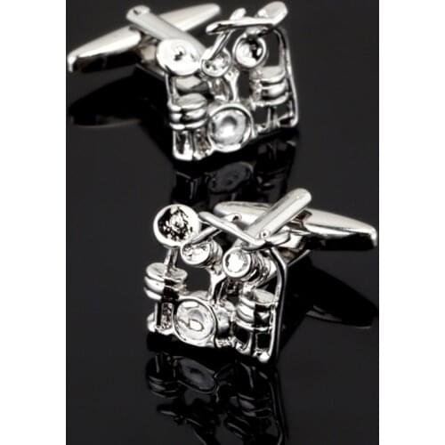 Free shipping, high quality new fashion mens shirt cufflinks Drum Kit cufflinks senior music designer design shirt button