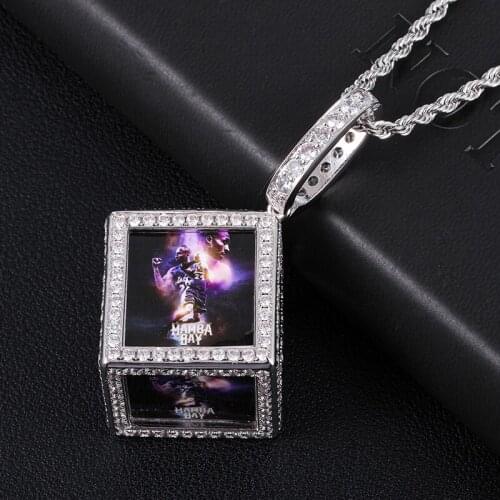 1 Custom Jewelry 6 Photos Personality Design Cube Custom Made Pictures Medallions Necklaces Pendants Necklace Personalised