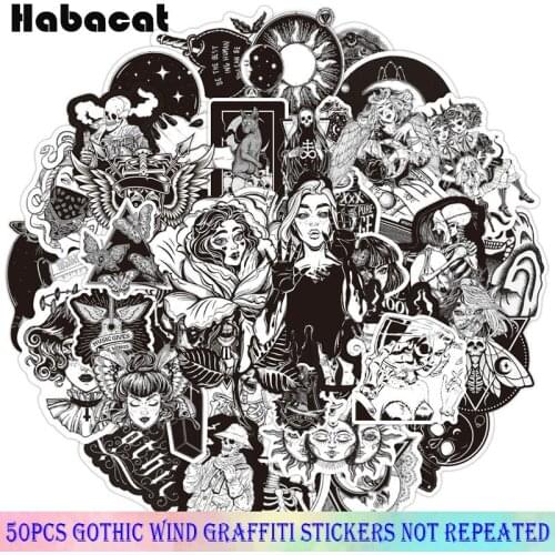 10/50Pcs/Pack Dark Gothic Demon Thriller Graffiti Stickers For Refrigerator Skate Bike Guitar Phone Laptop Printer Helmet Toys