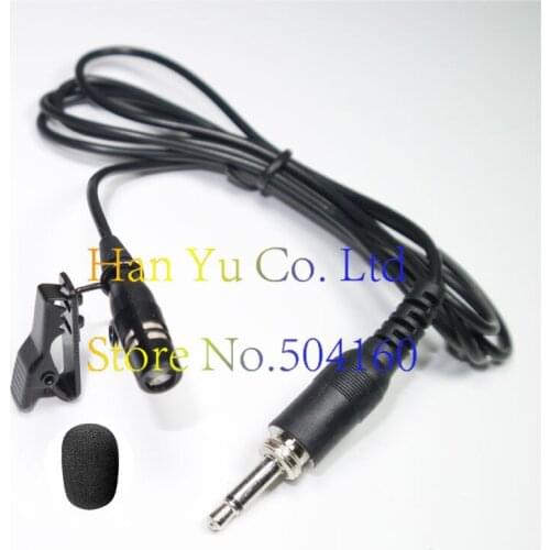 10pcs Free Shipping Male Screw Thread Lock 3.5 mm Black Color Clip Worn Microphone For Wireless Microphone