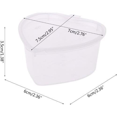 10Pcs Disposable Jello Shot Cups Set Of 70ml Heart Shaped Sauce Pot Container With Conjoined Lid Slime Storage For Ketchup U2JD